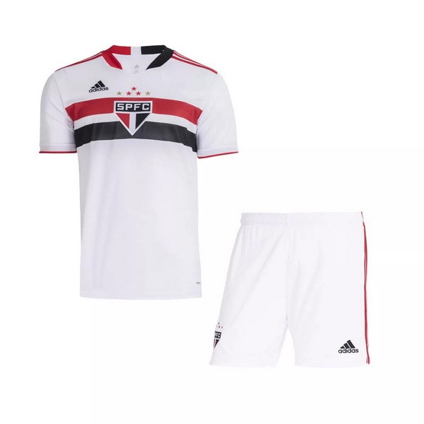 Trikot São Paulo Heim Kinder 2021-22 Weiß Fussballtrikots Günstig